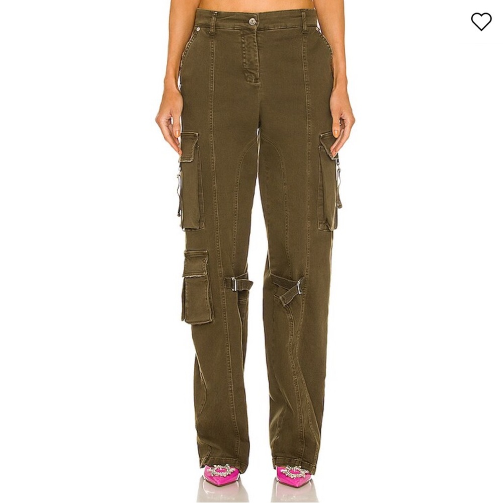 blumarine straight leg cargo jeans